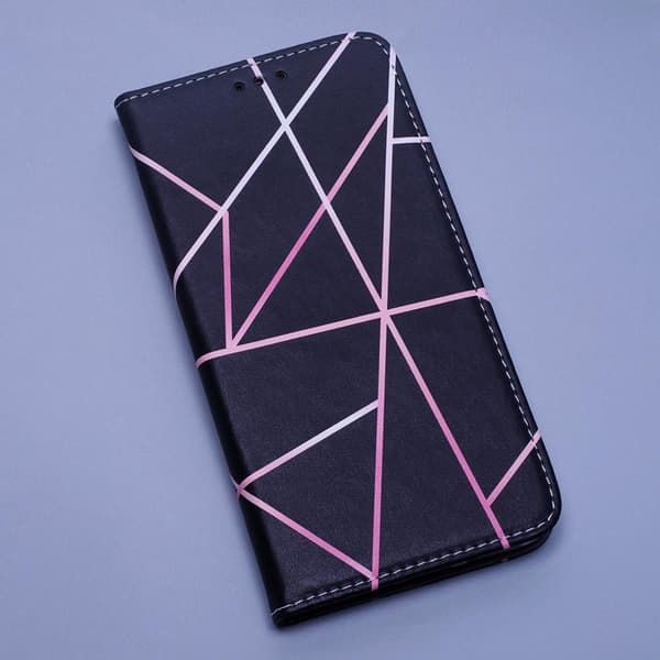 Motorola Moto E32 / Moto E32s - Smart Trendy Mobilplånbok Linear Svart