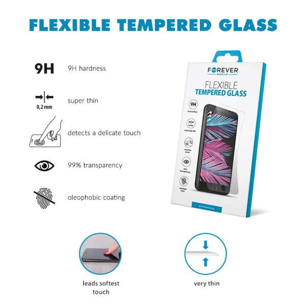 Motorola Moto G8 Power - Fleksibelt fuldskærms-hærdet glas Transparent