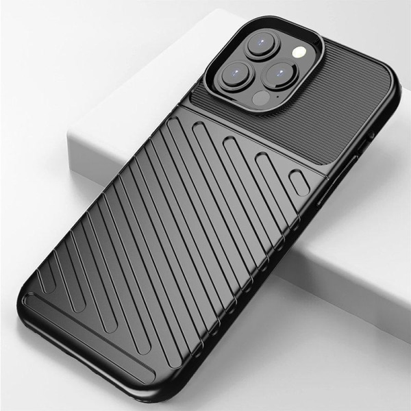 iPhone 13 PRO - Thunder Flexible Rugged Slim Cover - Sort Black