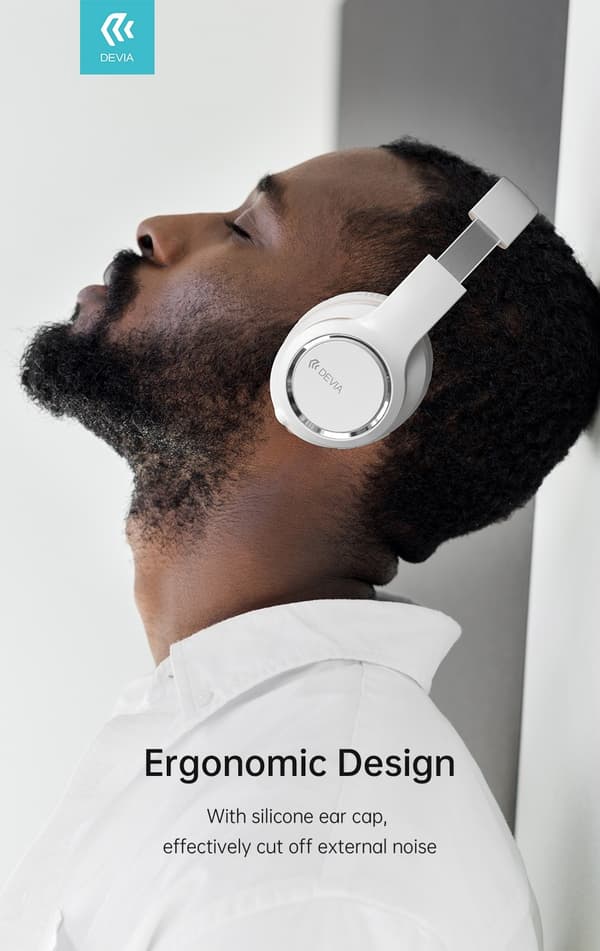 Devia Kintone Vikbara On-Ear 40mm Trådlösa Bluetooth HD-hörlurar Lila Lila