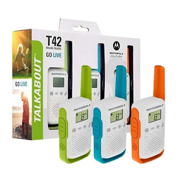 Motorola Talkabout T42 Walkie Talkie Bärbar Radio - 3st multifärg