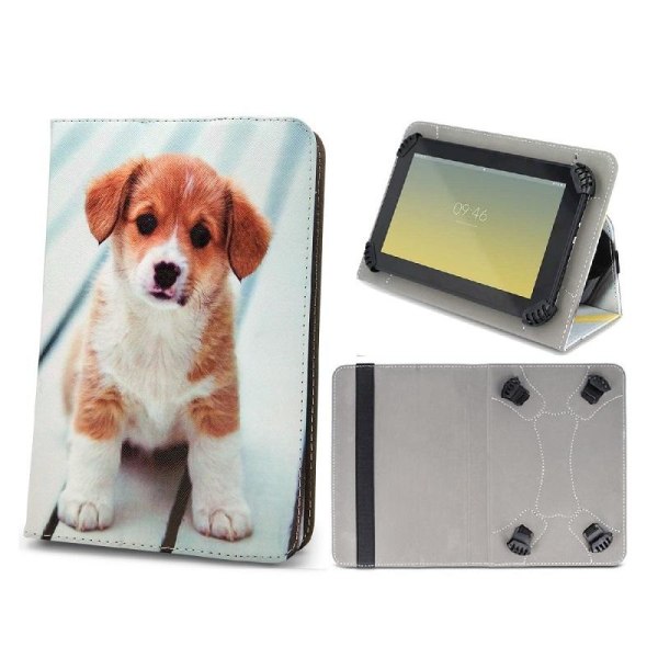 Yleiskäyttöinen läppäkotelo 7"-8" tableteille - söpö koiranpentu Multicolor