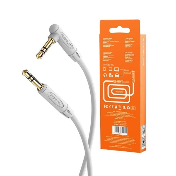 AUX Audio kabel med 3,5 mm stik - 1m Grey