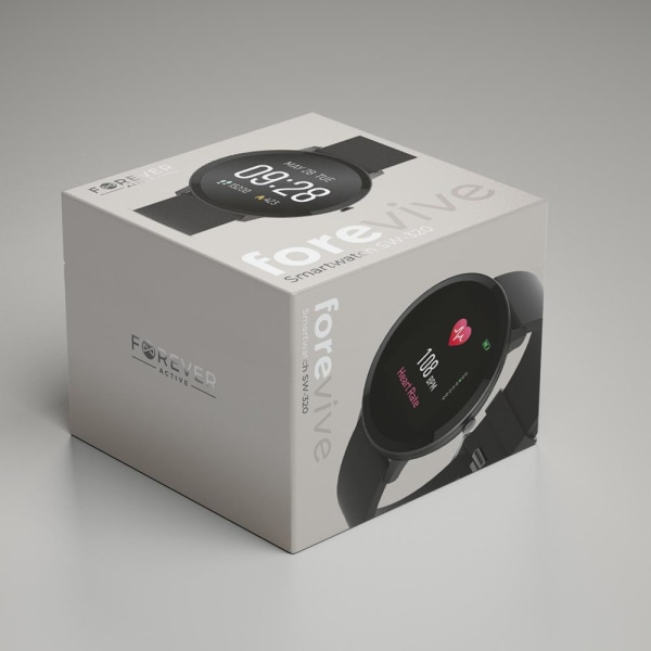 FOREVER Smartwatch ForeVive SB-320 med ekstra rem - sort Black