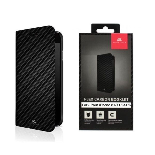 iPhone 6 Plus / 6s Plus Black Rock Flex Carbon Mobilplånbok Svart