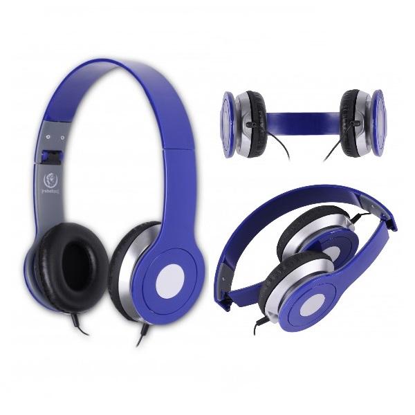 Rebeltec City hovedtelefoner med mikrofon - blå Blue