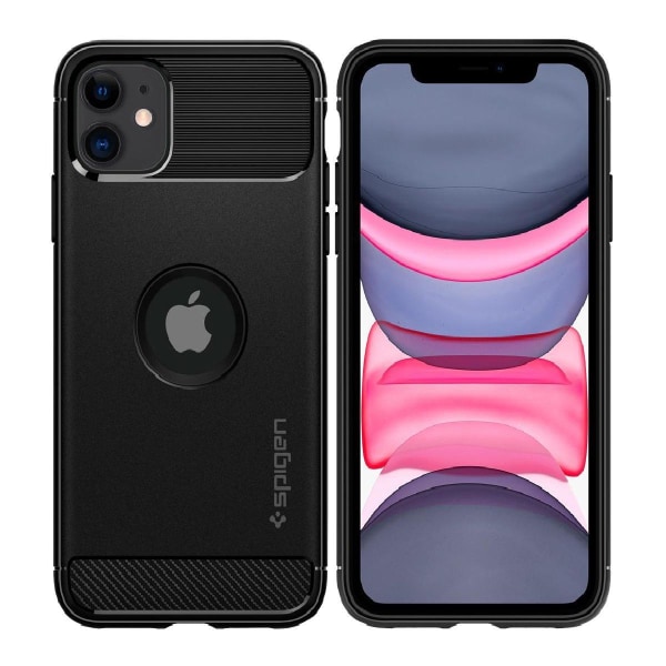 iPhone 12 PRO MAX - SPIGEN Rugged Armor Skal - Mattsvart Svart