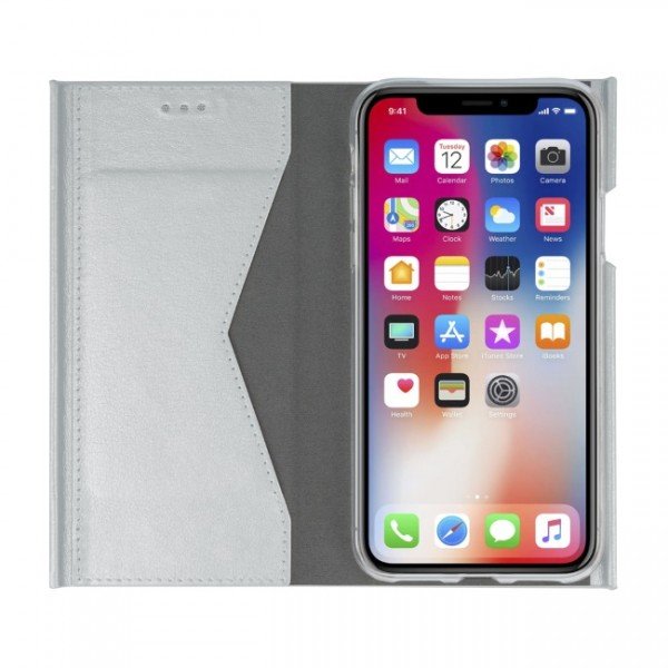 iPhone 7 Plus / 8 Plus Beeyo Book Grande Mobilpung - Sølv Silver