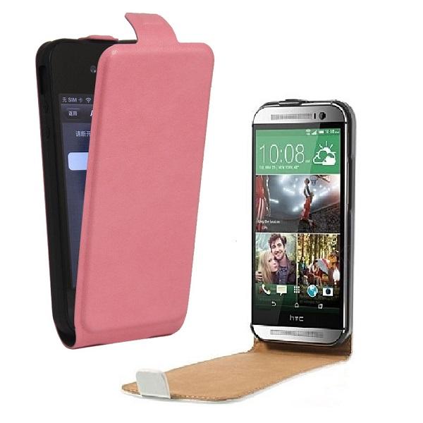 Sony Xperia Z2 - DeLuxe Leather Case Flip Case - Vaaleanpunainen Pink