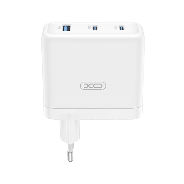 100W Snabbladdare PD 2XUSB-C / USB för Mobiltelefon, Surfplatta och Bärbardator Vit