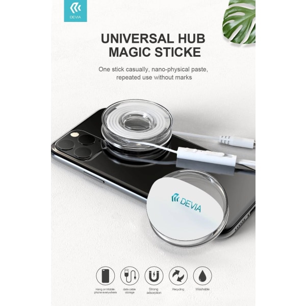 2-Pack Devia Universal Holder Magic Tarrat - Läpinäkyvä Transparent