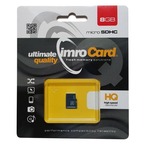 8 GB microSDHC HQ hukommelseskort Black