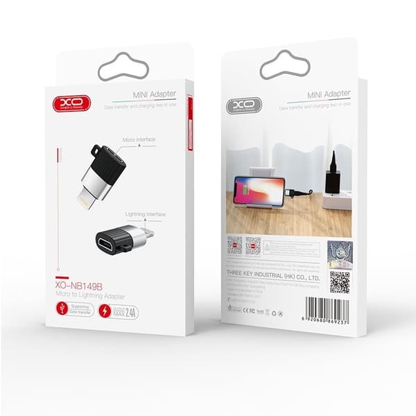 microUSB till Lightning Adapter - Laddning / Dataöverföring Black