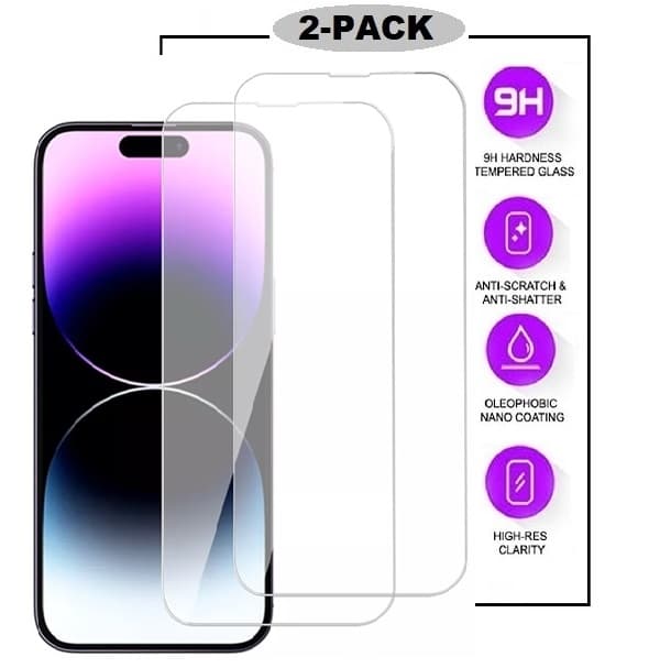 2-Pack - iPhone 17 Air - Premium 2.5D Härdat Glas Displayskydd Transparent