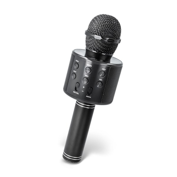 Karaoke Trådlös Mikrofon med Bluetooth-högtalare - Svart Svart