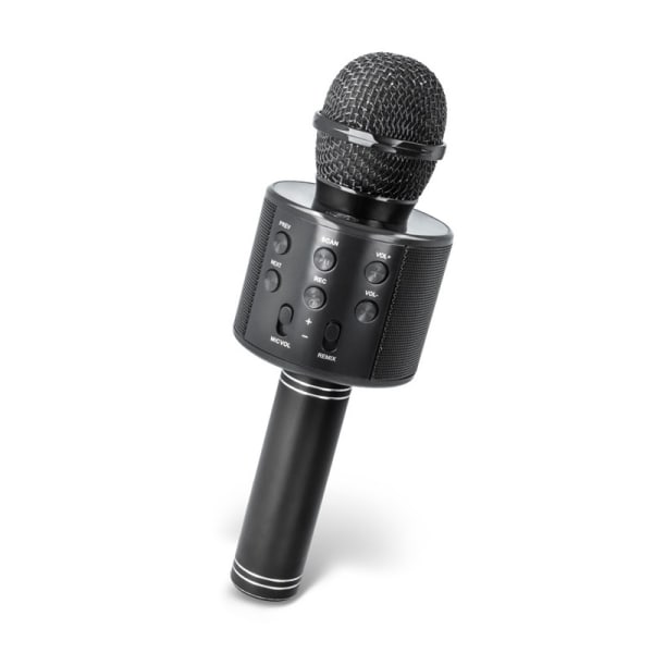 Trådløs mikrofon med Bluetooth-højttaler - Sort Black