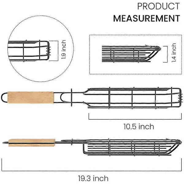 4 kpl Grillausristikkoa Ulkogrilliin - Tarttumaton Grillausristikko Vihanneksille, Lihalle &