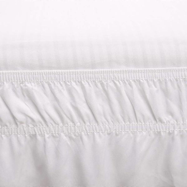 Sengeskjørt, Hotell, Elastisk, Støv, Enkel å Montere, Rynker, Lysbestandig, Utstyrt Volang-A (Hvit, 137 cm x 190 cm)