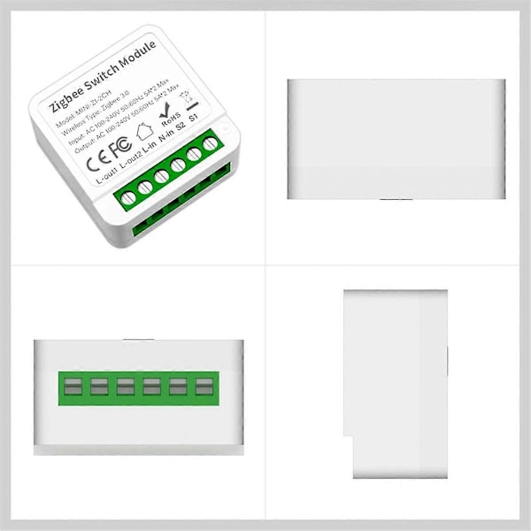 2-vejs On/Off Switch Graffiti Smart ZigBee Smart 2-vejs On/Off Switch Mini Skjult Boks Switch