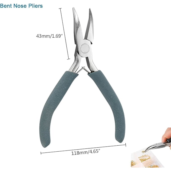 Tråd-kuttertangsett - Rustfritt stål End Cutting Tang, Nål-nese Tang Håndverktøy for Smykkeproduksjon, Håndverkere og DIY - Dobbel DIY