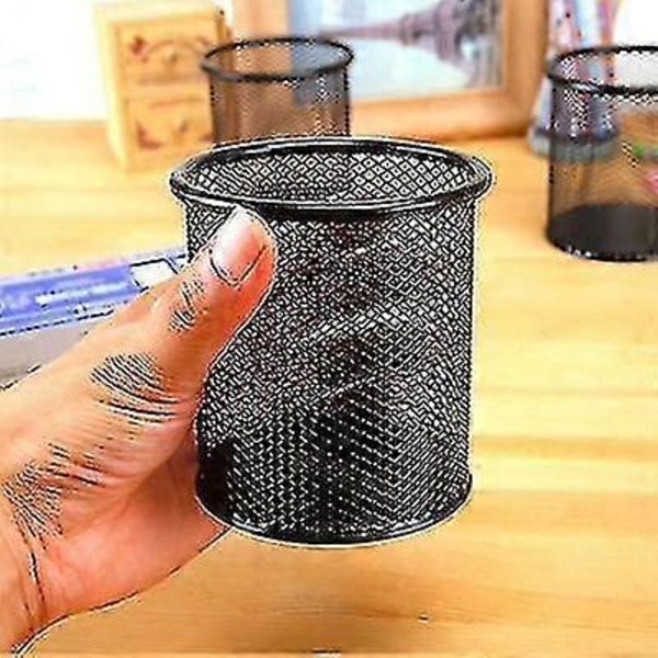 Mesh Penholder Metal Penholder Skrivebordsopbevaringsspand Kontorartikler