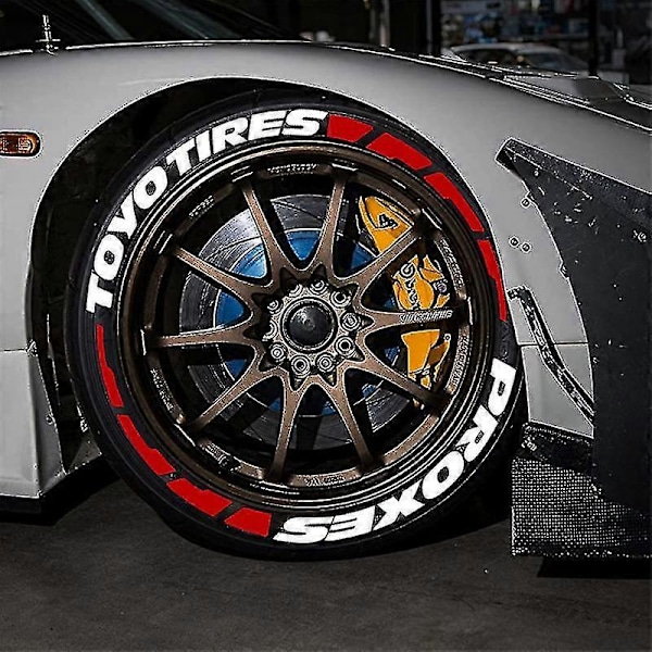 4 Sarjaa Toyo Tires Proxes Renkaiden Kirjainteippejä 1.2' Sopii 15'-22' Vanteille