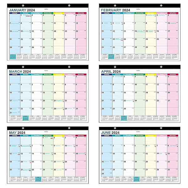 Väggkalender för 2024 - Kreativ Planerare med Dagligt Schema