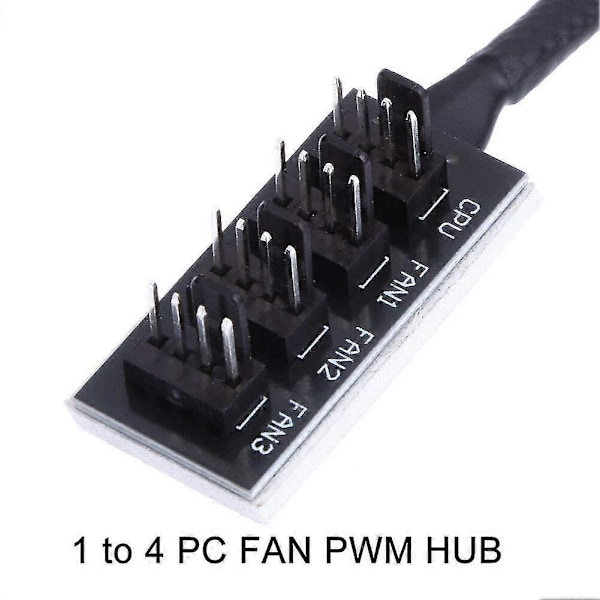 2 st 4-Pin Pwm Fläkthubb, 3/4 Pin Hane För CPU-fläkt PC-fläktar Hubb, Dator CPU/Chassi Fläkt Multi Splitter Anslutningskabel Adapter För Dator 12v Fläktar
