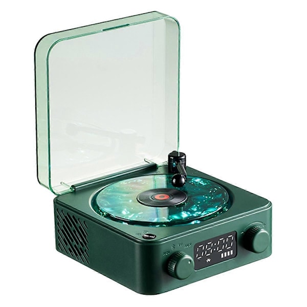 Waves Vintage vinyylilevy Bluetooth-kaiutin RGB-tunnelmavaloilla, Retro levysoitintyyppinen kaiutin
