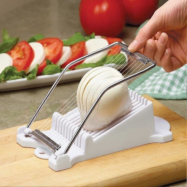 Lunchköttskivar 1 styck, BEMINH Ägg Frukt Slicer Mjuk Mat Ost Sushi Cutter Konserverad Kött Skär Maskin med 10 Trådar Rostfritt Stål Kök