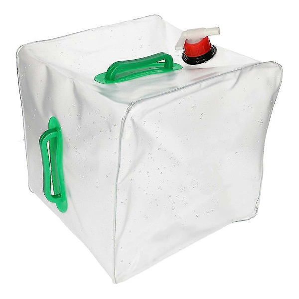 Set med 4 Vikbara Vattenbehållare med Handtag och Hällkran 20 L