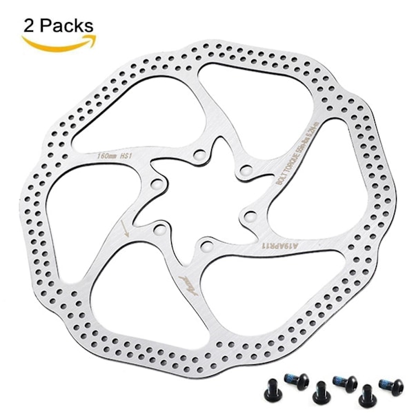 160mm Bicycle Disc Brake Rotor Hs1with 12 Bolts For Mtb 2 Packs