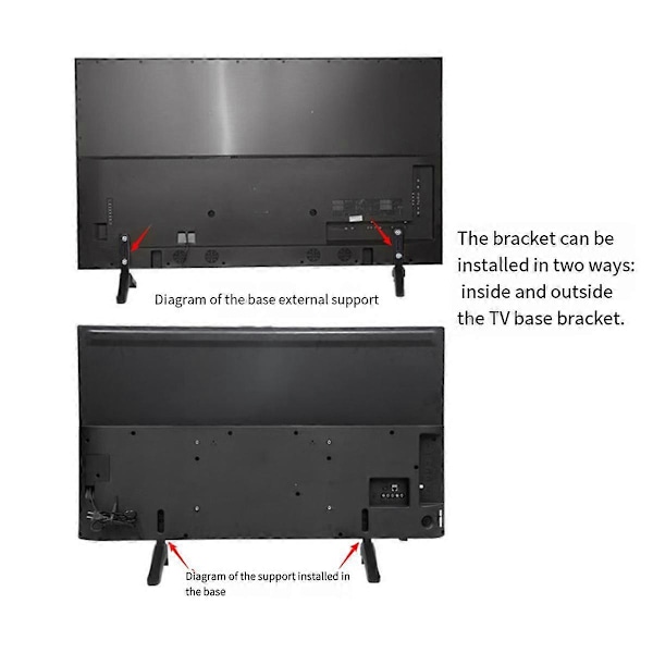 2 st TV-Stativ Basfäste Universal LCD TV-fäste Bordshållare Multifunktionell Bekväm Möbelben