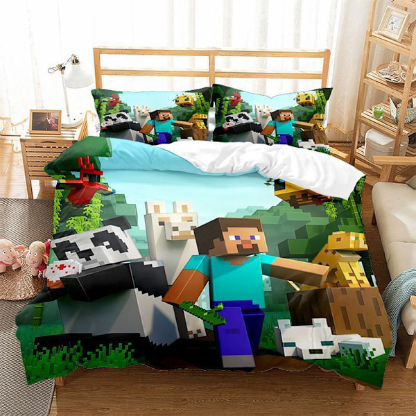 Minecraft 3-delars täcke set, 180x200cm A
