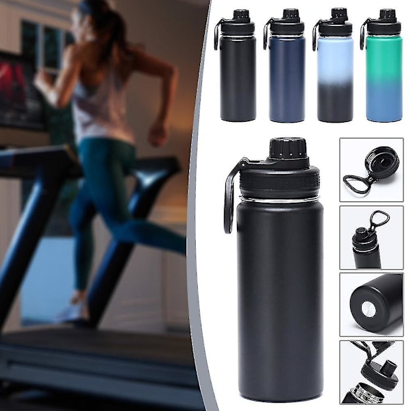 600ml Sports Space Vandflaske 304 Rustfrit Stål Kop Hjem Kontor Sport Udendørs Termisk Termisk Flaske Te Vand Kaffe Kop