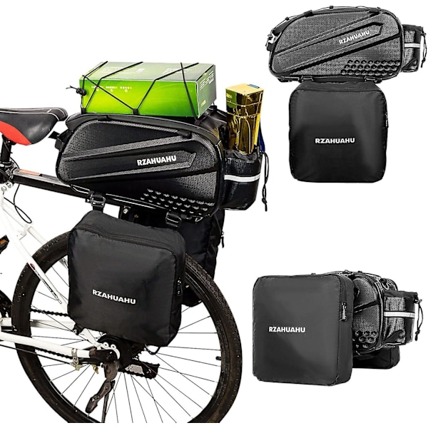 Vandafvisende cykelbagagepose cykelbagage bagagebærerpose cykelbagagerumpose egnet til cykeltur bagagebærerpose stor kapacitet cykelsaddeltaske