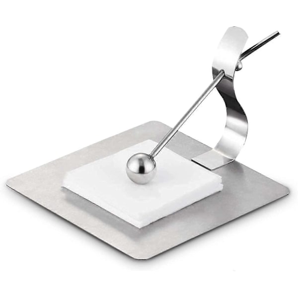 Serviettholder i rustfritt stål, 17 x 16,5 x 11,7 cm Metall Serviettdispenser Serviettboks Papirserviettholder