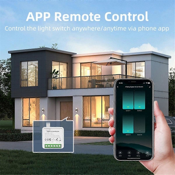 2-vejs On/Off Switch Graffiti Smart ZigBee Smart 2-vejs On/Off Switch Mini Skjult Boks Switch