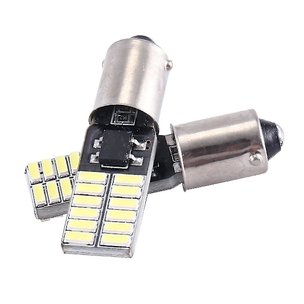 8 kpl Canbus-auton polttimoita Virheettömät Ba9s H6w Led Valkoinen 4014 24smd 4.8w Led Autovalo Lamppu 12v Pa