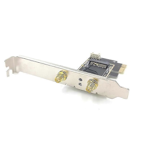 Ngff M2 Trådlöst Kort Till Pci-e Pcie Dator Bluetooth Konverteringsadapter Med 2 Ac-antenner Kompatibel
