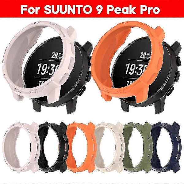 Iskun kestävä puskurikuori pehmeä suojakotelo Suunto 9 Peak-pro näytönsuojakalvolle