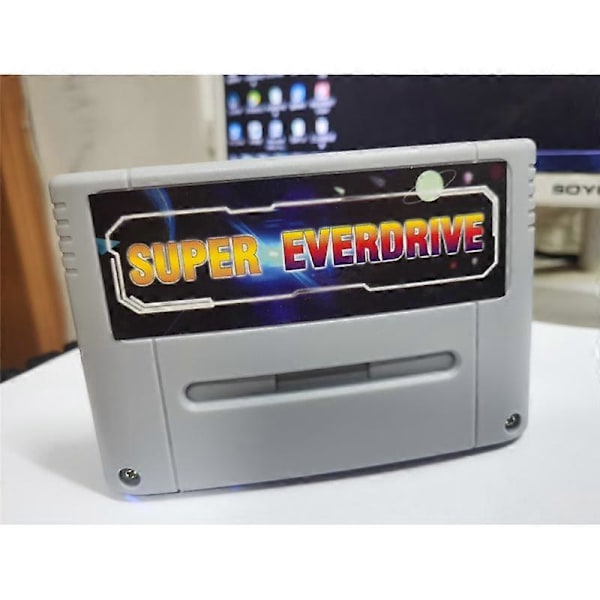 Super 800 i 1 Pro Remix Spilkort til SNES 16 Bit Videospilkonsol Super, Grå