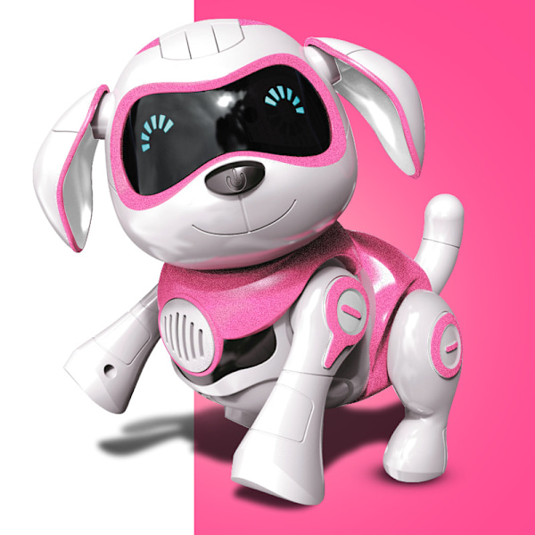 Fjärrstyrd Intelligent Robot Hund Elektrisk Trådlös Fjärrkontroll Leksak Sjungande Dansande Gående - Rosa