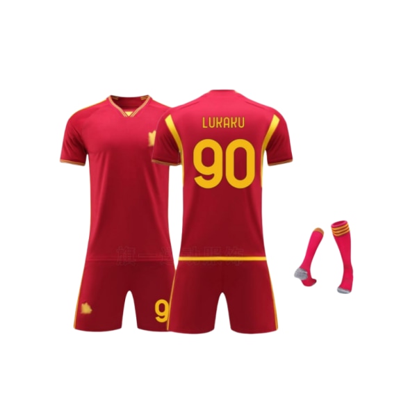 2324 Roma Jersey nro 90 Lukaku nro 21 Dybala nro 22 Aouar jalkapallopaidat aikuisille ja lapsille red-4 26