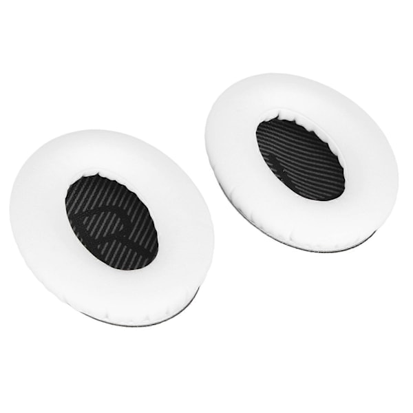 Ersättningsöronskydd Mjuka Proteinläder Minnesskum Hörlursöronskydd för QC35 35ii QC25 QC15 QC2 AE2i AE2W Vit