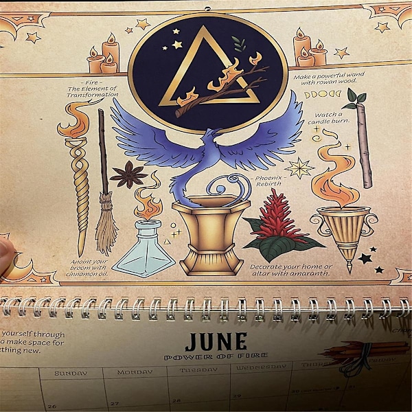 2024 Magisk Almanacka: Magi för vardagslivet Pocketkalender 2024 Kalender för ett magiskt