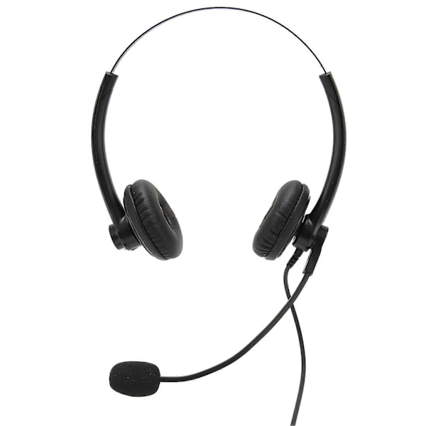 Trådbunden Telefonheadset Brusreducering Binaural Business Hörlurar med Mikrofon för Call Center Kundtjänst USB-kontakt