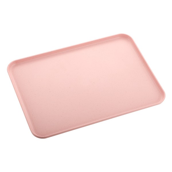 Bricka, Rektangulär Snabbmatsbricka, Mat- och Dryckesbricka Plastbricka, Lämplig för Restaurang, Kafé, Kök, Fest - Rosa