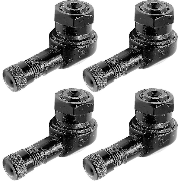 90 Degree Angled Tire Valve Caps, 4 Pcs Motorcycle Aluminium Angle Valve Wheels Air Tyre Stems Caps