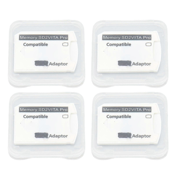 4 stk PSV Minnekortadapter Mikro Lagringskort Adapter for PS Vita 1000 2000 for PS TV